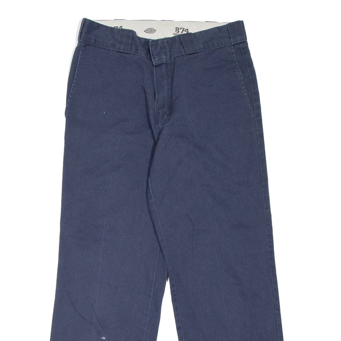 DICKIES 874 Workwear Mens Trousers Blue Regular Straight W30 L29