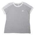 ADIDAS ORIGINALS Womens Grey & White Classic T-Shirt XL Short Sleeve Crew Neck
