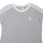 ADIDAS ORIGINALS Womens Grey & White Classic T-Shirt XL Short Sleeve Crew Neck