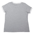 ADIDAS ORIGINALS Womens Grey & White Classic T-Shirt XL Short Sleeve Crew Neck