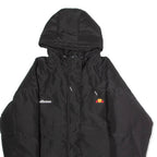 ELLESSE Womens Puffer Jacket Black Hooded UK 12