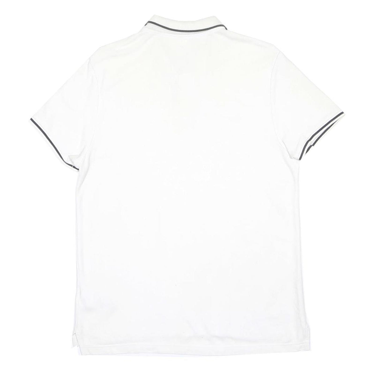 NIKE Mens White & Black Polo Shirt L Short Sleeve Cotton Blend Casual