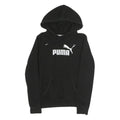 PUMA Womens Black Hoodie UK 8 Classic Logo Pullover Cotton Blend Sweater