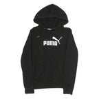 PUMA Womens Black Hoodie UK 8 Classic Logo Pullover Cotton Blend Sweater