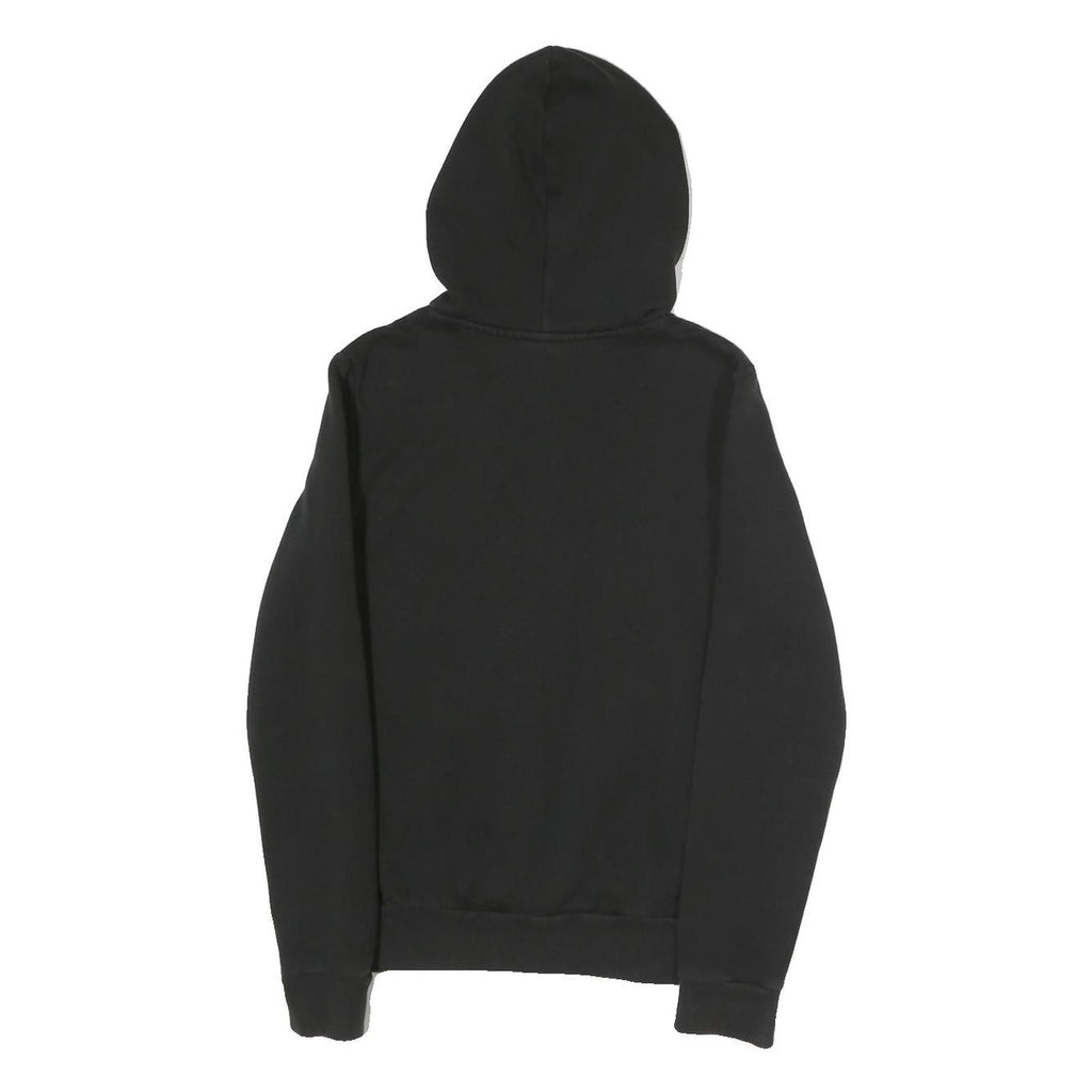 PUMA Womens Black Hoodie UK 8 Classic Logo Pullover Cotton Blend Sweater