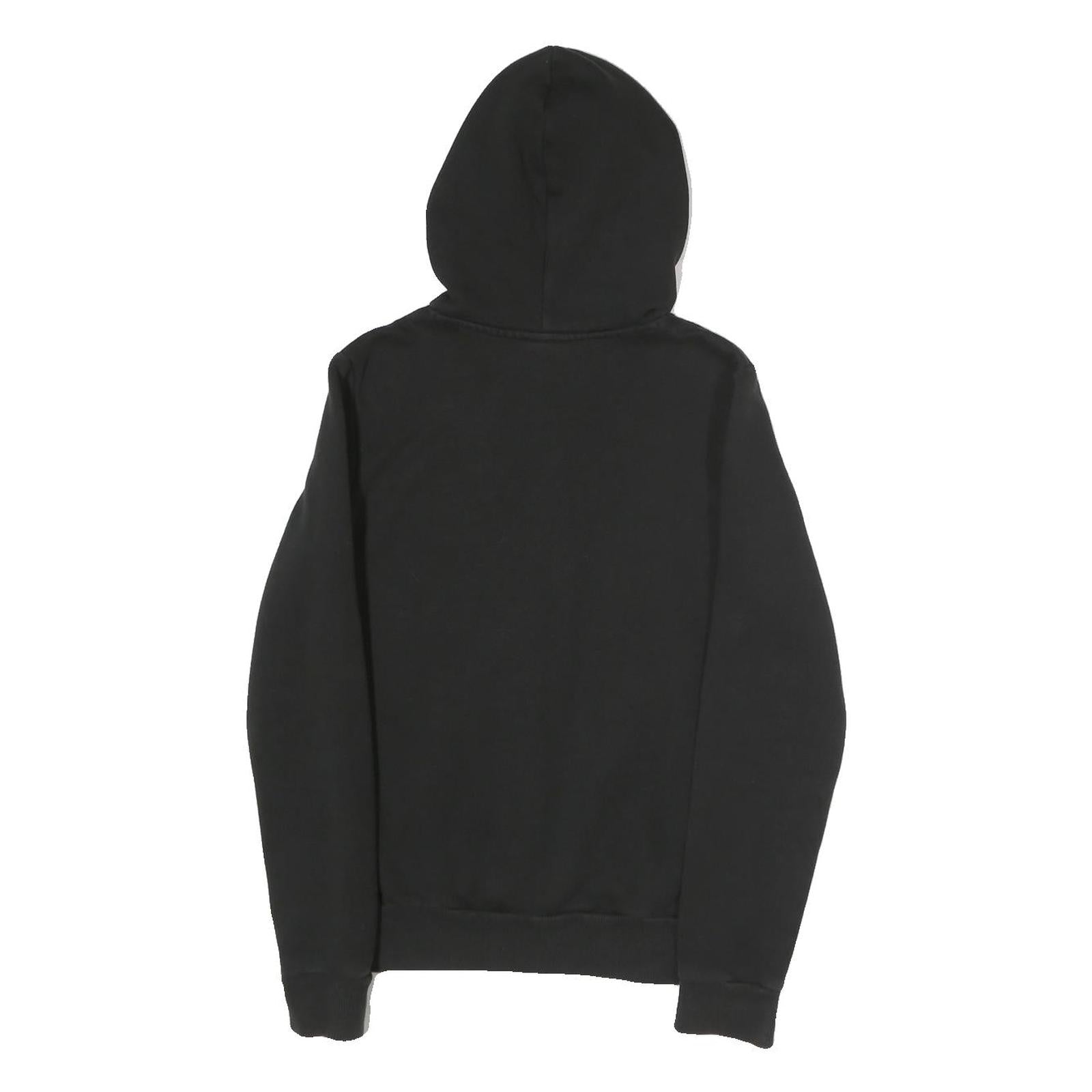 PUMA Womens Black Hoodie UK 8 Classic Logo Pullover Cotton Blend Sweater