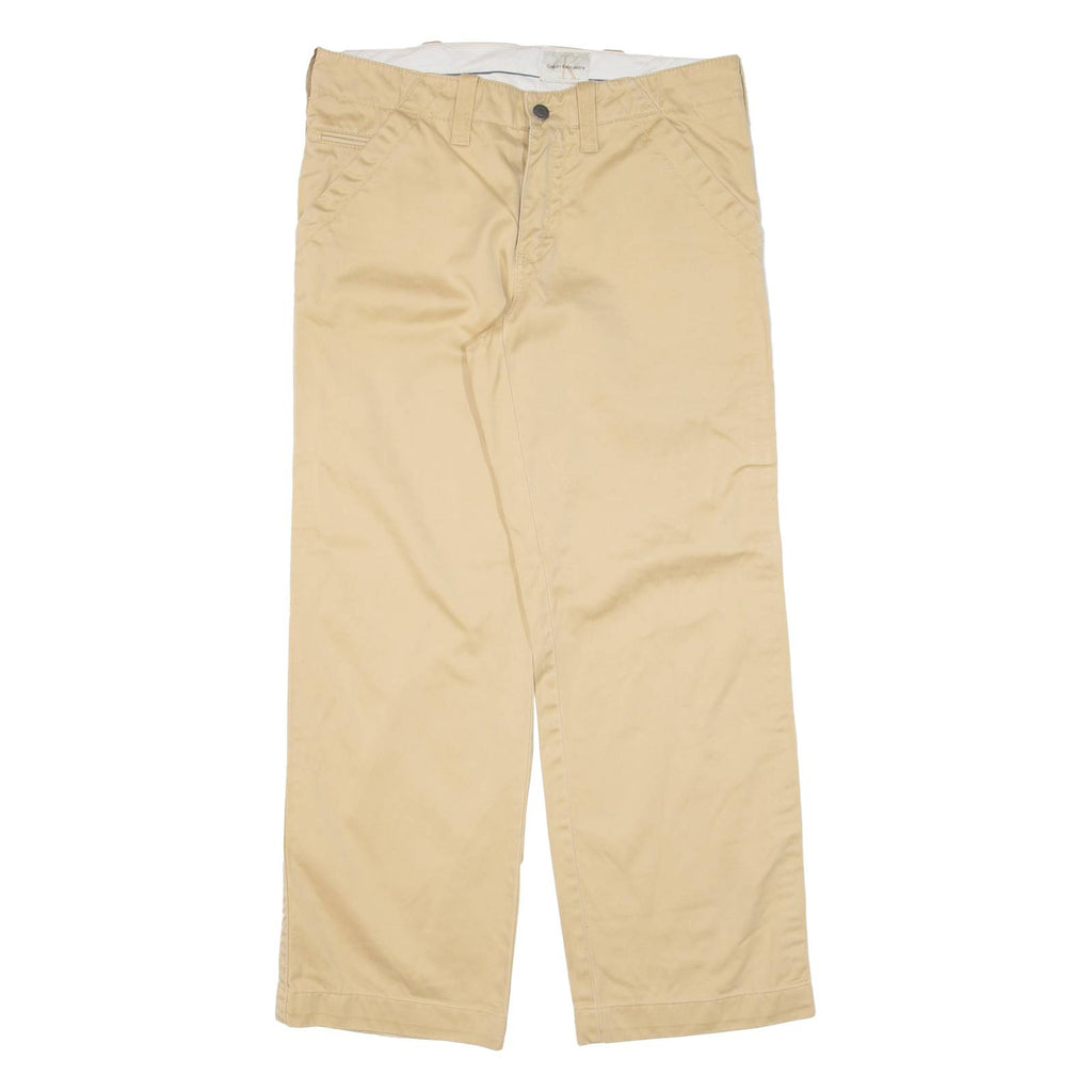 CALVIN KLEIN JEANS Womens Trousers Beige Loose Straight W31 L28