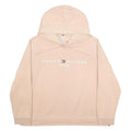 TOMMY HILFIGER Womens Beige Hoodie 2XL Cotton Blend Casual Pullover Sweatshirt