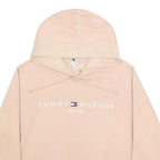 TOMMY HILFIGER Womens Beige Hoodie 2XL Cotton Blend Casual Pullover Sweatshirt