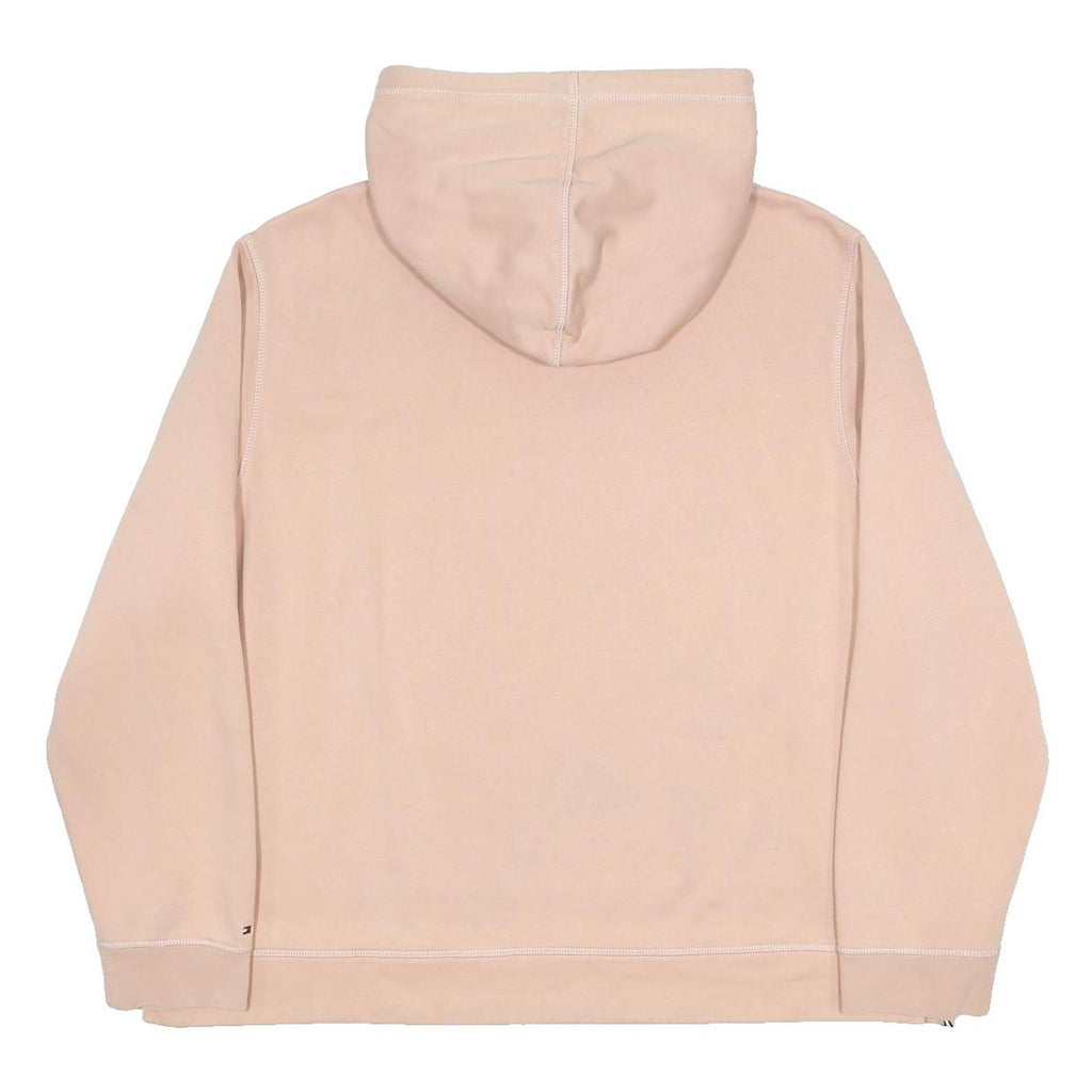 TOMMY HILFIGER Womens Beige Hoodie 2XL Cotton Blend Casual Pullover Sweatshirt
