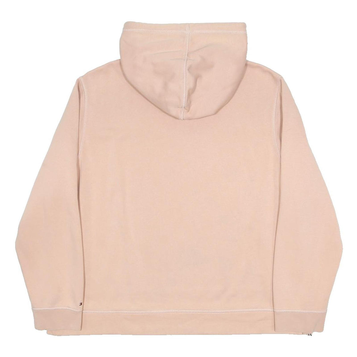 TOMMY HILFIGER Womens Beige Hoodie 2XL Cotton Blend Casual Pullover Sweatshirt