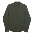 DKNY Mens Green Shirt L Cotton Classic Button Shirt Long Sleeve