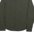 DKNY Mens Green Shirt L Cotton Classic Button Shirt Long Sleeve
