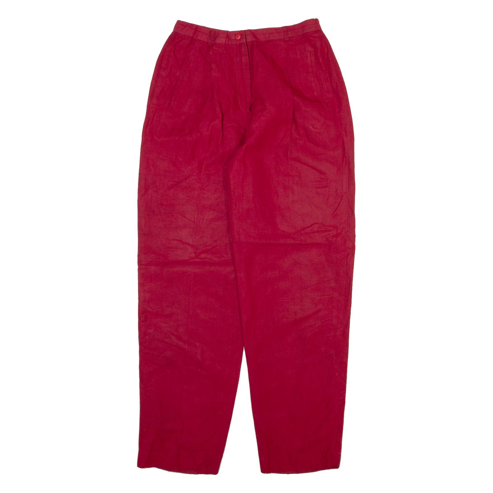 CASUAL CORNER Womens Trousers Red Relaxed Tapered W26 L29