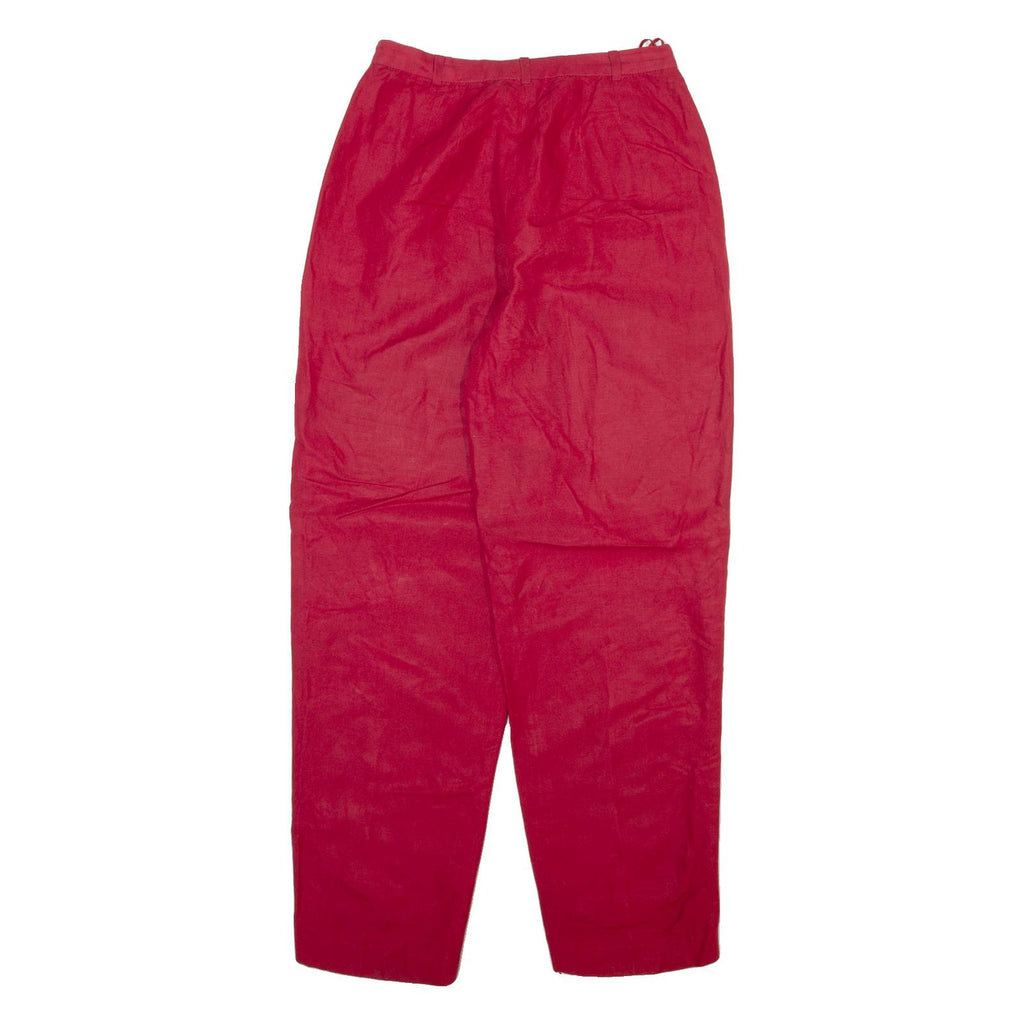 CASUAL CORNER Womens Trousers Red Relaxed Tapered W26 L29