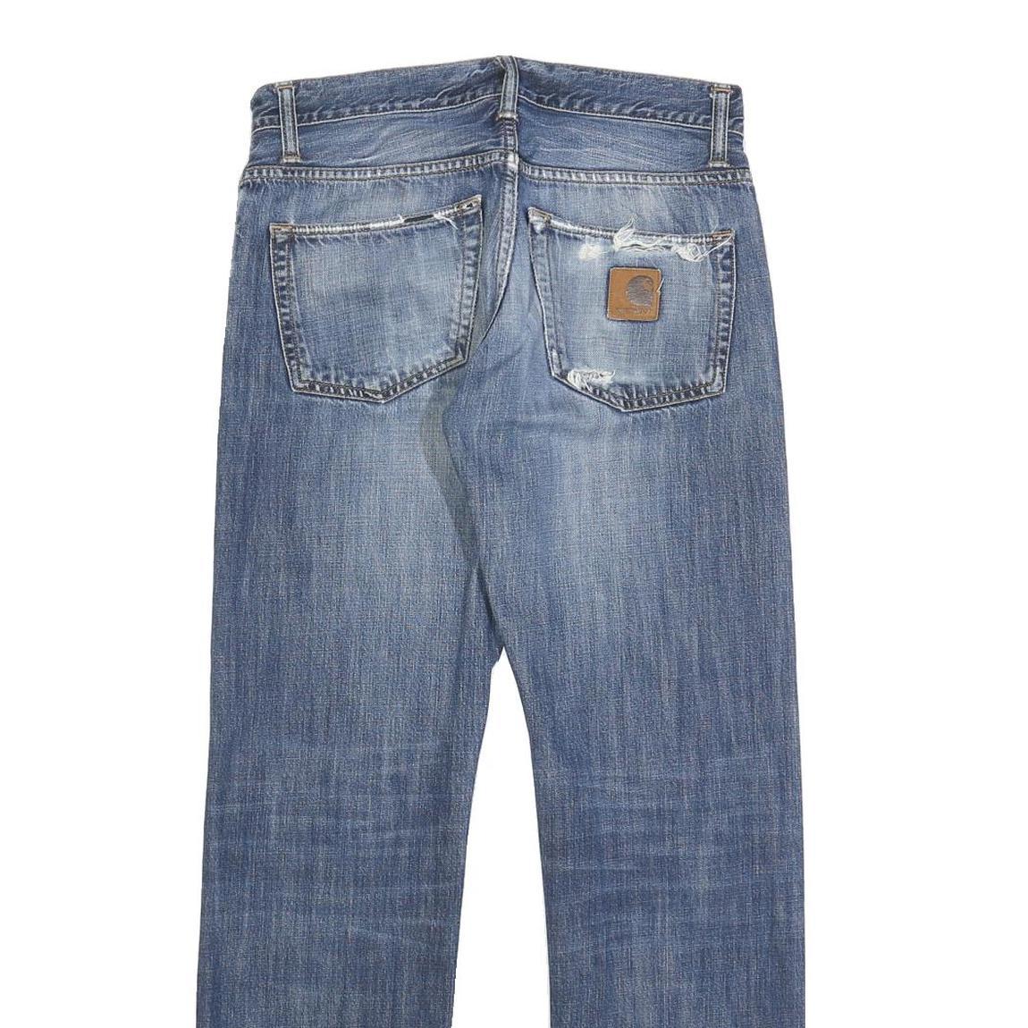 CARHARTT Mens Jeans Blue Regular Straight Denim Light W29 L32 Casual Durable