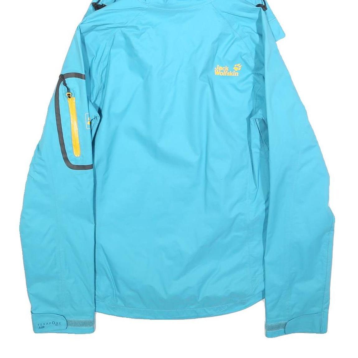 JACK WOLFSKIN Womens Blue Outdoor Jacket UK 8 Polyester Blend Zip Hooded