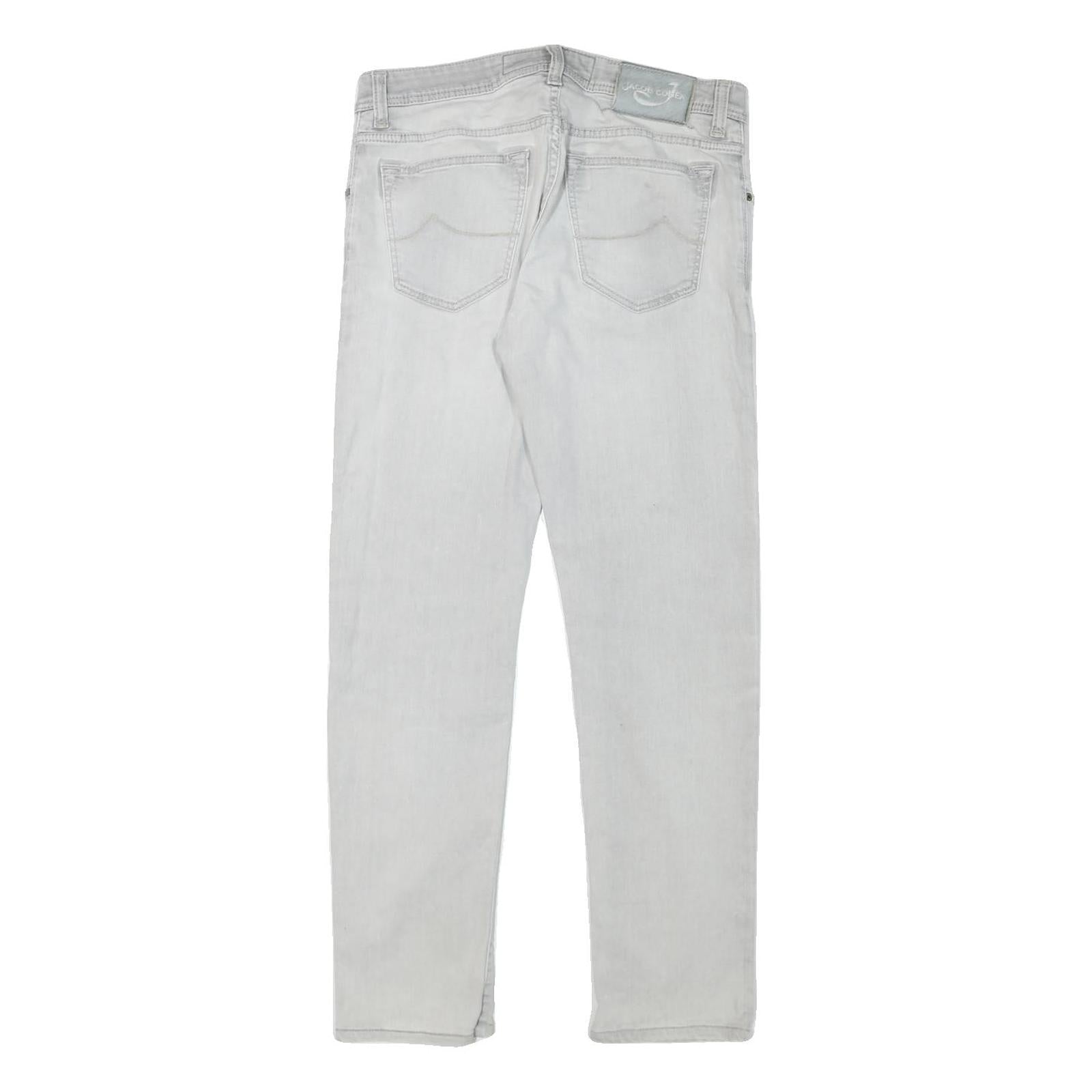 JACOB COHEN Mens Slim Light Blue Denim Jeans W31 L29 Cotton Blend Zip