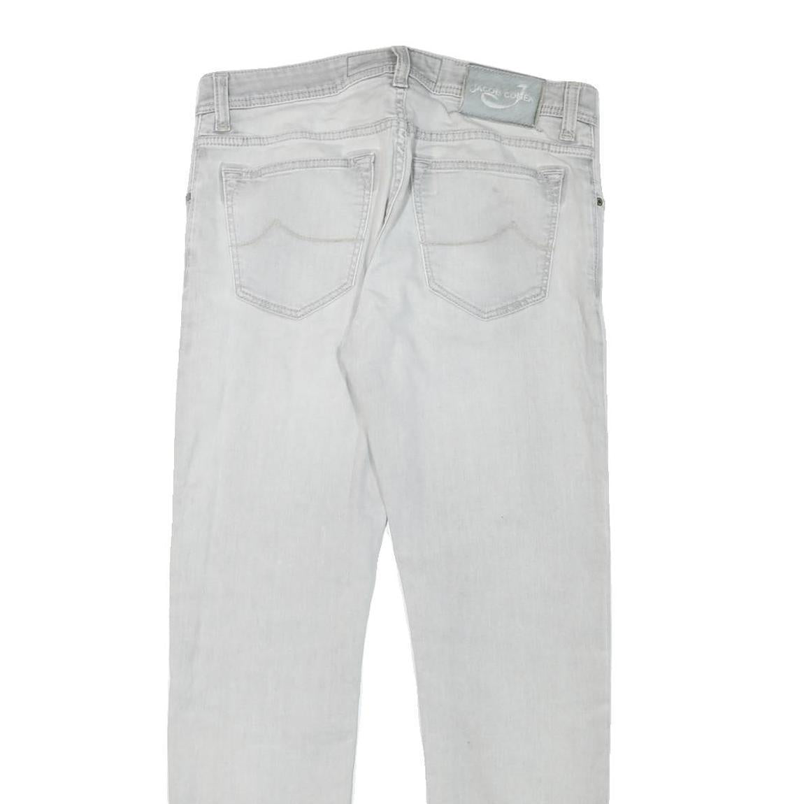 JACOB COHEN Mens Slim Light Blue Denim Jeans W31 L29 Cotton Blend Zip