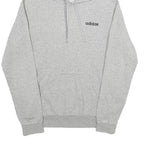 ADIDAS Mens Grey Pullover Hoodie S Cotton Sports Casual Sweatshirt