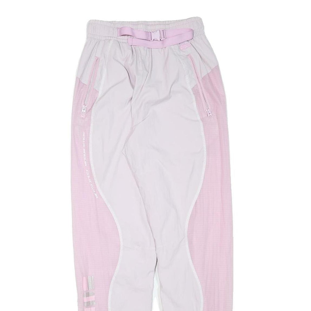 LACOSTE Womens Joggers Pink & White Slim Tapered S W24 L29 Sportswear Casual