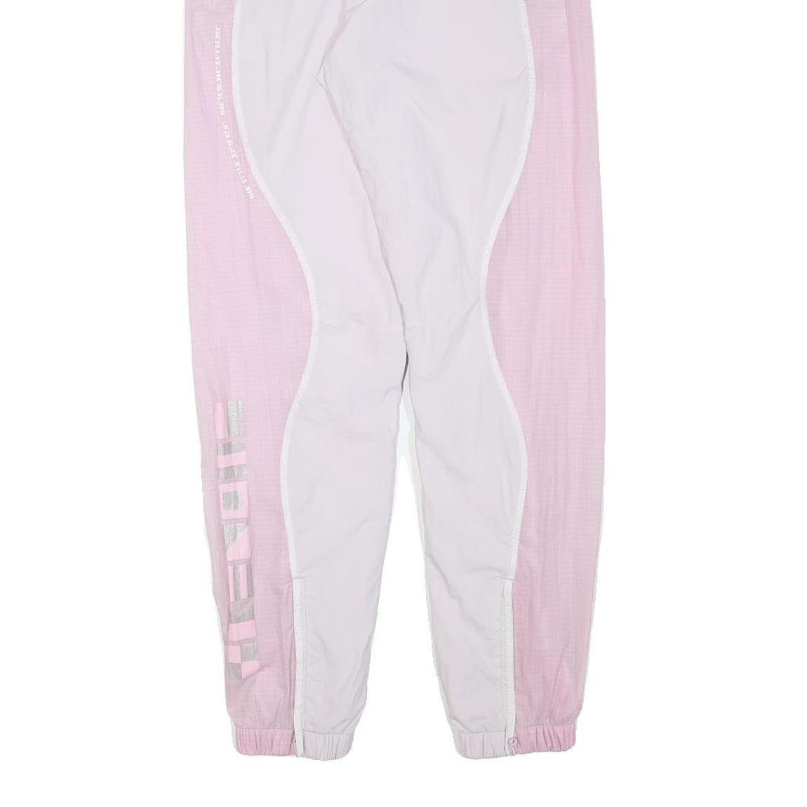 LACOSTE Womens Joggers Pink & White Slim Tapered S W24 L29 Sportswear Casual