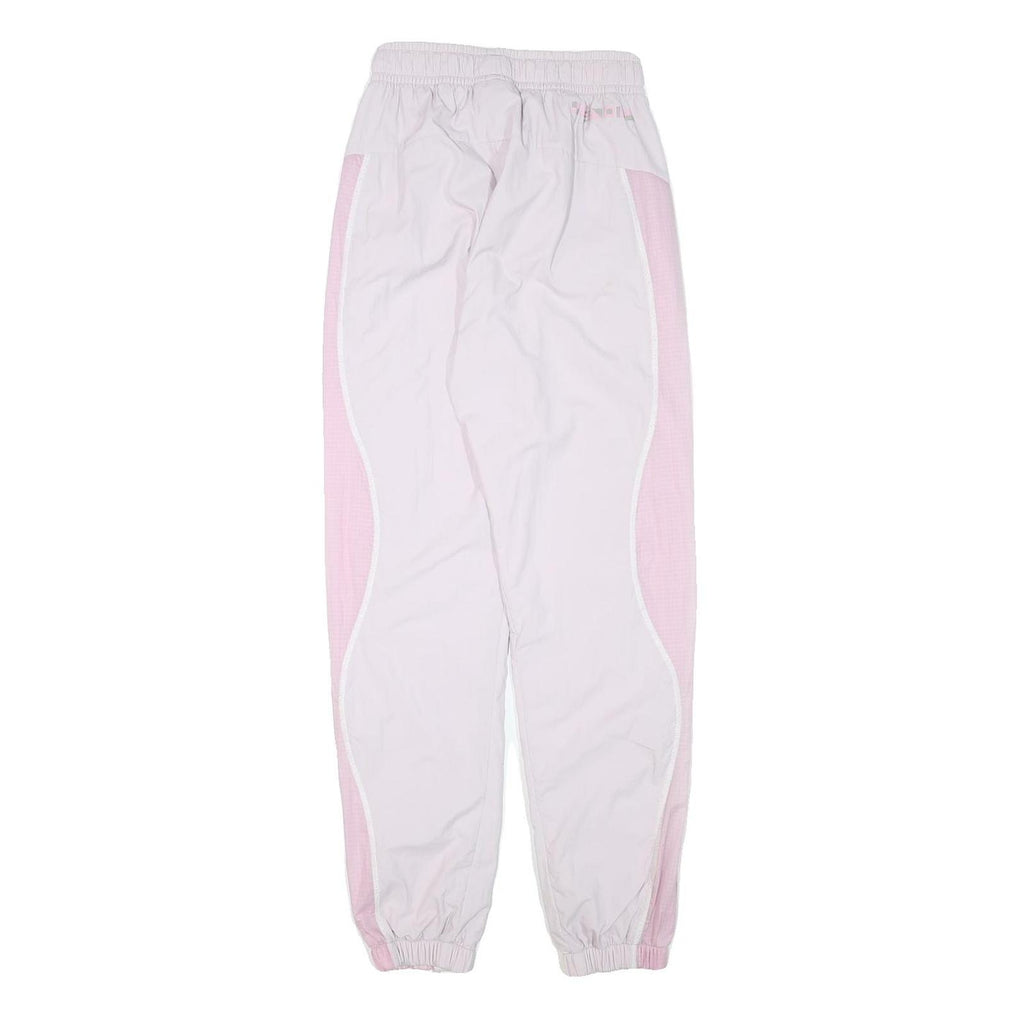 LACOSTE Womens Joggers Pink & White Slim Tapered S W24 L29 Sportswear Casual