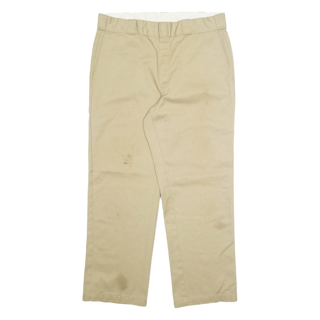 DICKIES Chino Mens Trousers Beige Regular Straight W34 L29