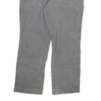 CARHARTT Mens Grey Cotton Blend Relaxed Straight Trousers W38 L30 Workwear