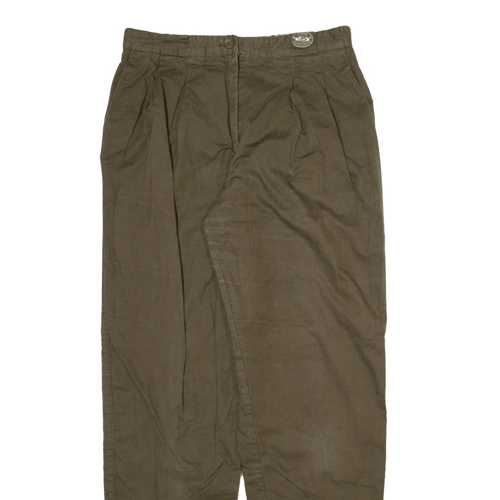 ZERRES Womens Trousers Green Relaxed Tapered W30 L32