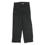 DICKIES Mens Cotton Blend Black Regular Straight Trousers W28 L25 Workwear