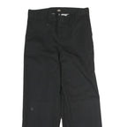 DICKIES Mens Cotton Blend Black Regular Straight Trousers W28 L25 Workwear