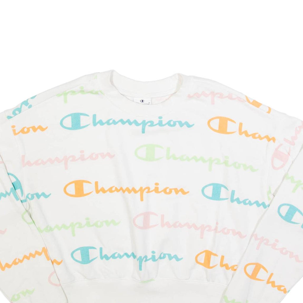 CHAMPION Womens Sweatshirt White XS