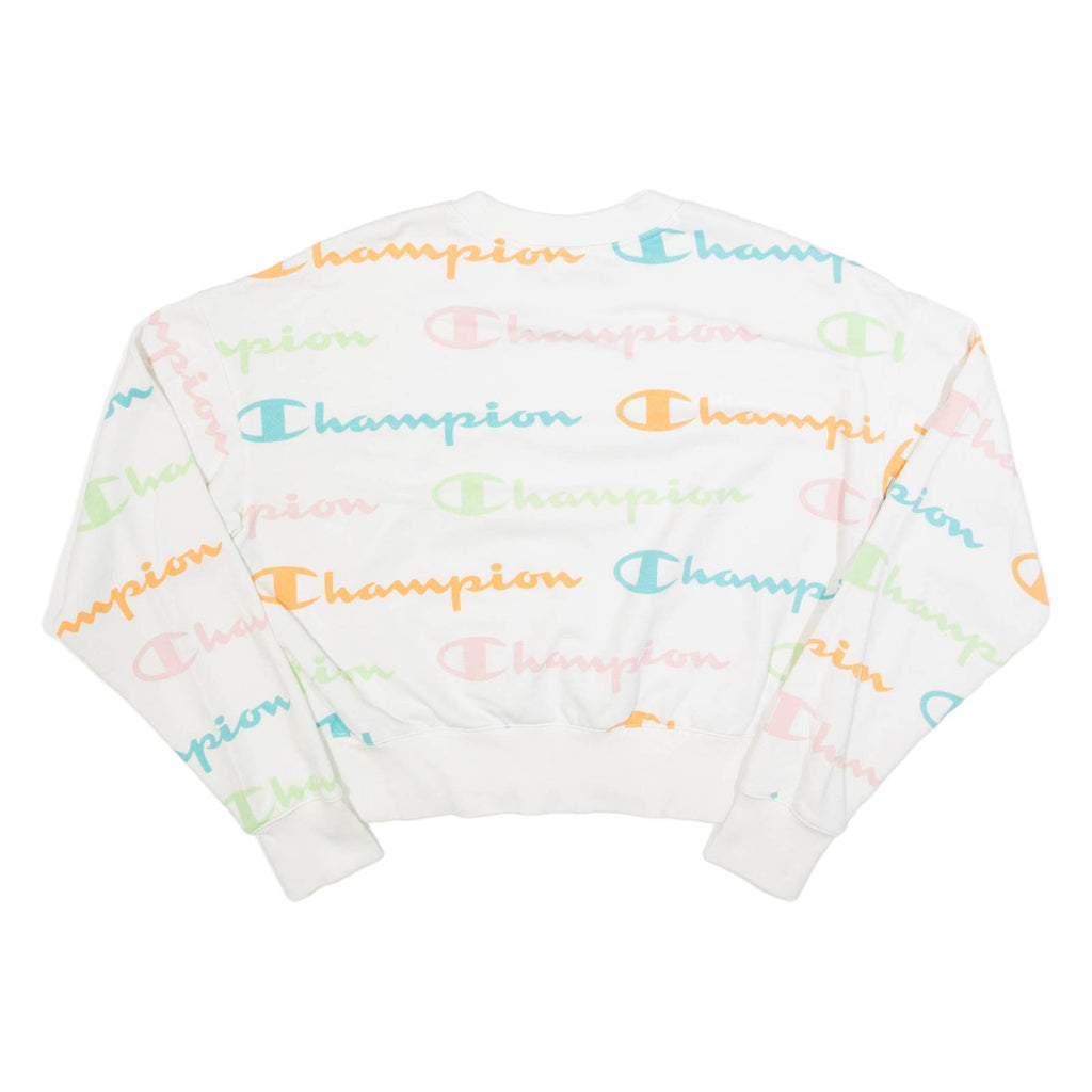 CHAMPION Womens Sweatshirt White XS