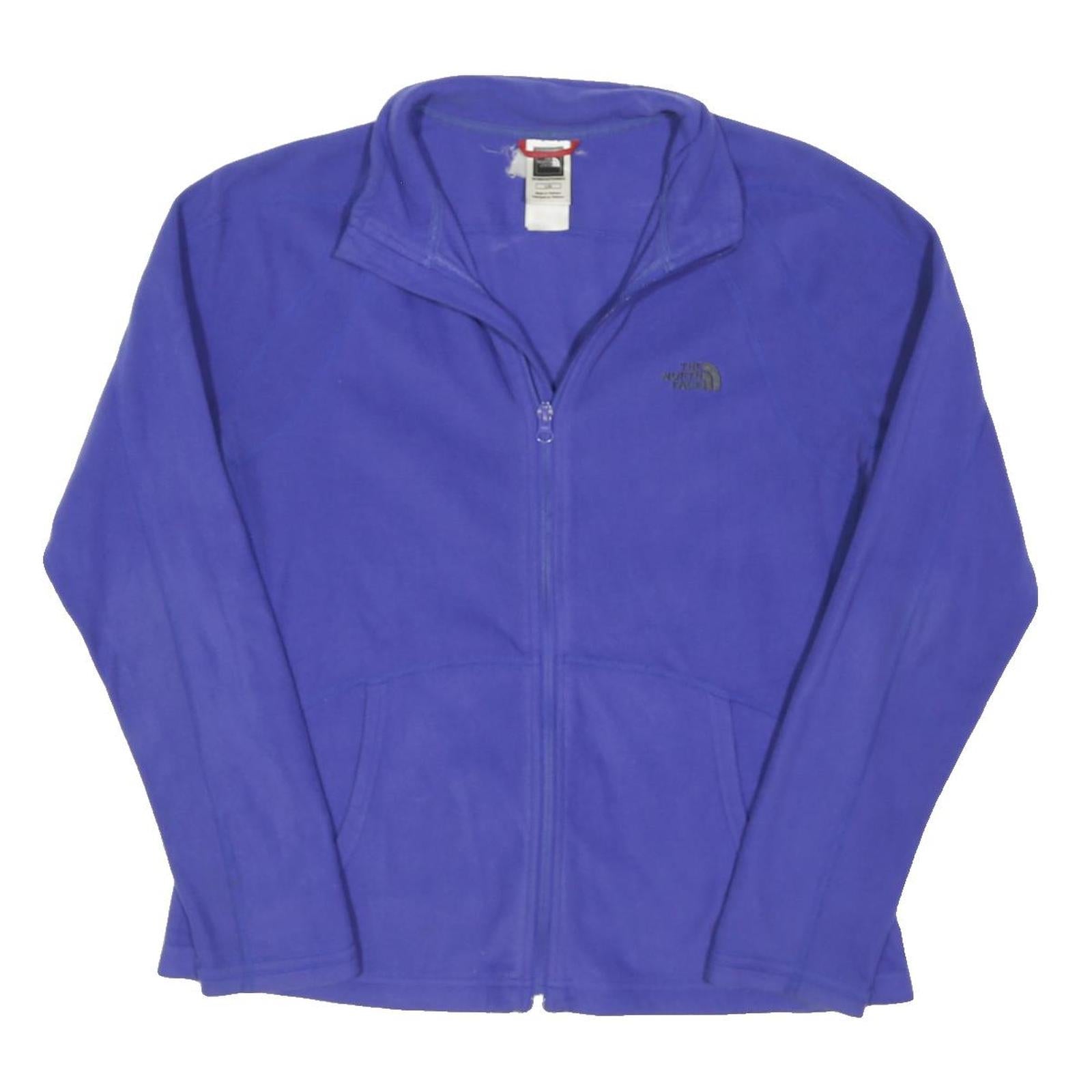 THE NORTH FACE Womens Blue Jacket L Polyester Blend Plain Zip Casual Outdoor