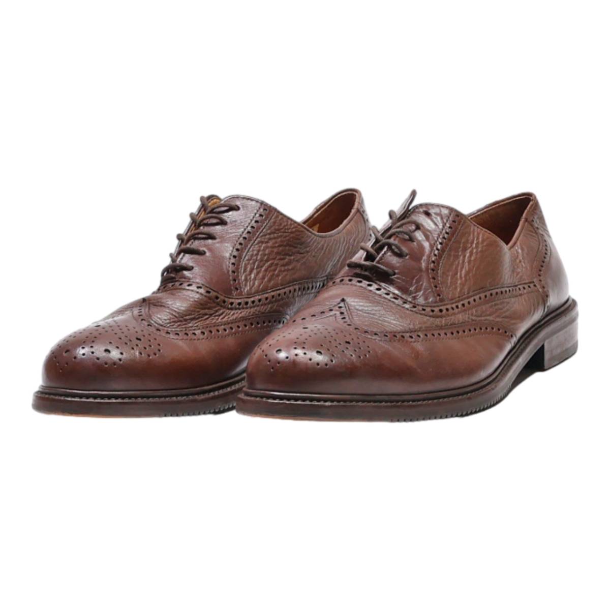 APOLLO Brogue Shoes Brown Leather Womens UK 8.5