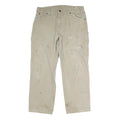 DICKIES Mens Cotton Blend Beige Regular Fit Straight Leg Trousers W36 L29