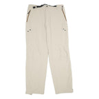 SHERPA Mens Regular Beige Polyester Blend Trousers W32 L34 Cargo Style Zip