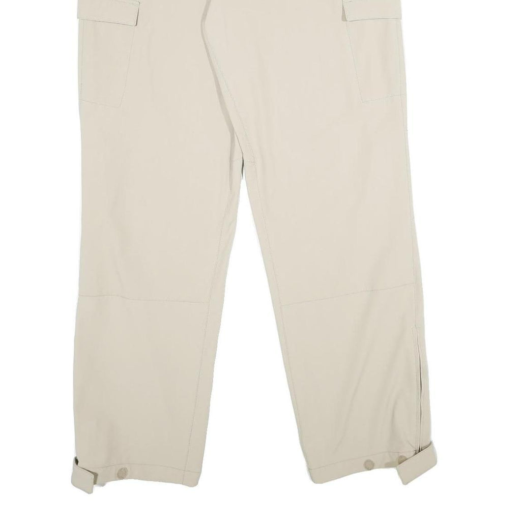 SHERPA Mens Regular Beige Polyester Blend Trousers W32 L34 Cargo Style Zip