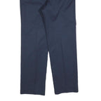 RED KAP Mens Cotton Blend Navy Regular Straight Trousers W30 L30 Workwear Zip