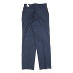 RED KAP Mens Cotton Blend Navy Regular Straight Trousers W30 L30 Workwear Zip
