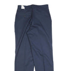 RED KAP Mens Cotton Blend Navy Regular Straight Trousers W30 L30 Workwear Zip