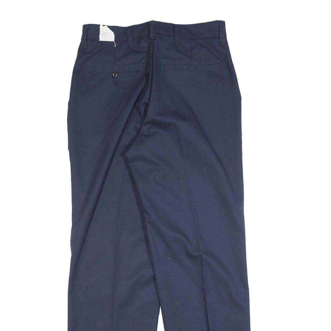 RED KAP Mens Cotton Blend Navy Regular Straight Trousers W30 L30 Workwear Zip