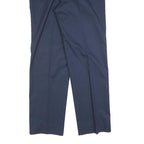 RED KAP Mens Cotton Blend Navy Regular Straight Trousers W30 L30 Workwear Zip