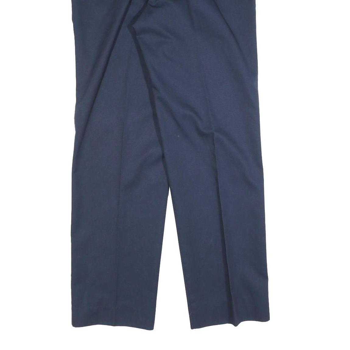 RED KAP Mens Cotton Blend Navy Regular Straight Trousers W30 L30 Workwear Zip