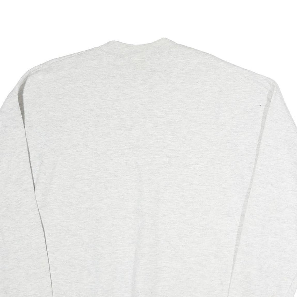 LEE Mens Grey Crew Neck XL MIT Chest Logo Cotton Sweatshirt Pullover