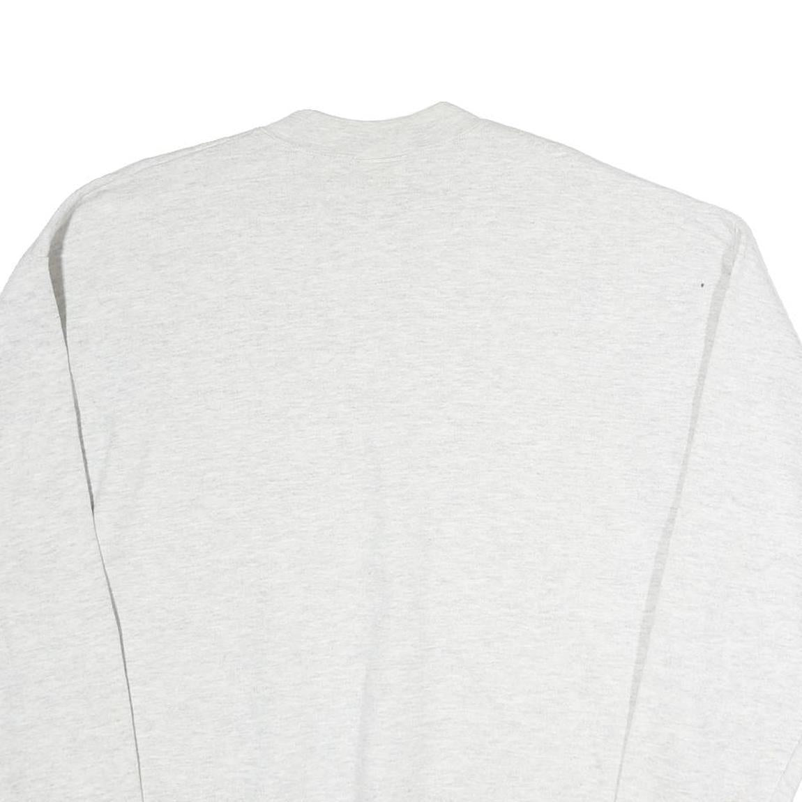 LEE Mens Grey Crew Neck XL MIT Chest Logo Cotton Sweatshirt Pullover