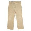 TOMMY HILFIGER Mens Corduroy Trousers Beige Regular Straight W33 L32
