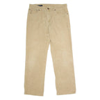 TOMMY HILFIGER Mens Corduroy Trousers Beige Regular Straight W33 L32