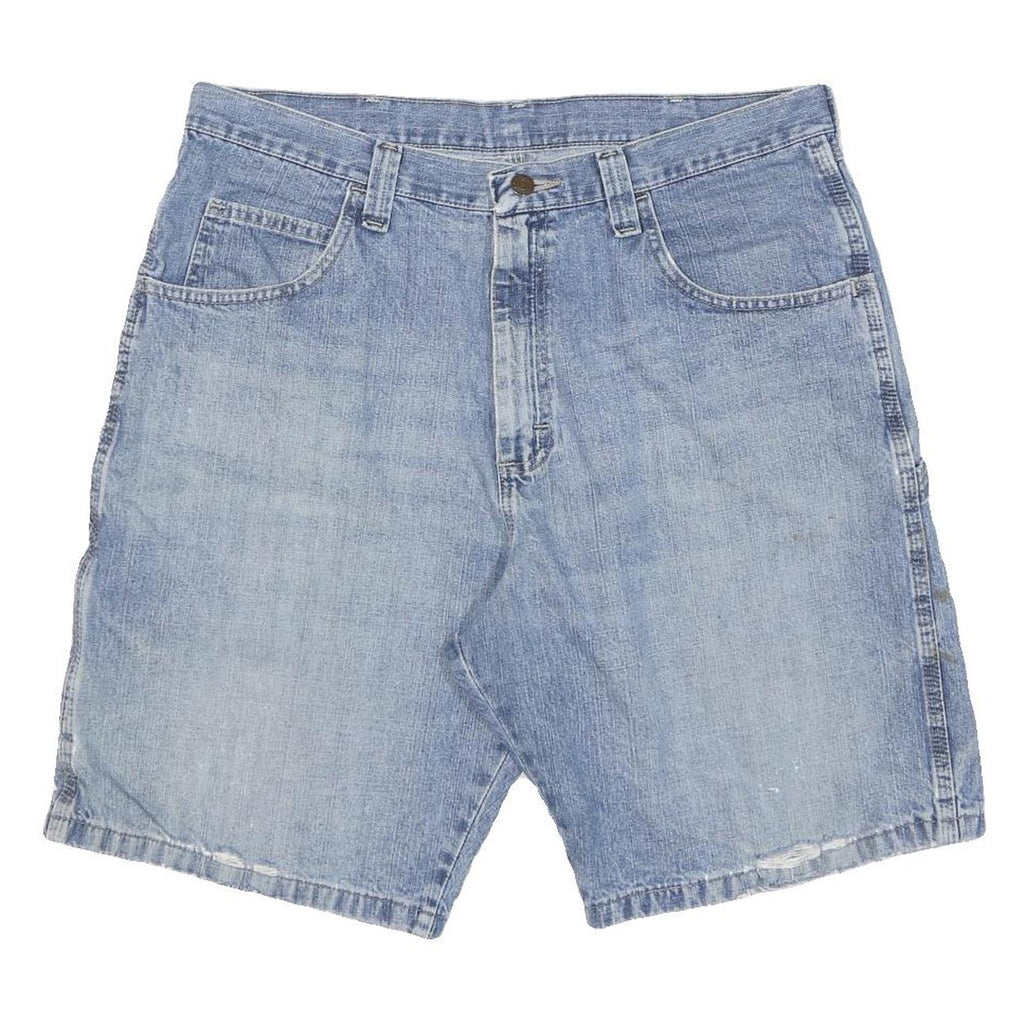 CARHARTT Mens Denim Blue Casual Shorts L W34 Workwear Pocket Detail